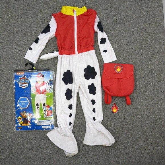 Spirit Other - Halloween Costume Toddler 2T-4T Paw Patrol Marshall Dog Dalmatian Backpack